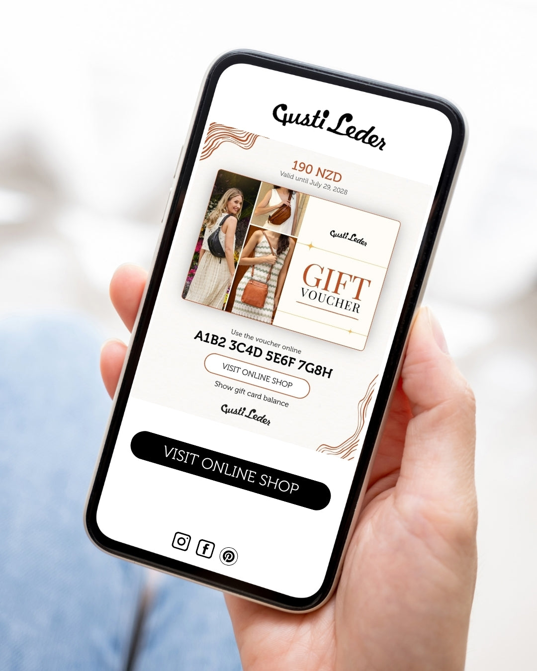 Gift voucher (via email)